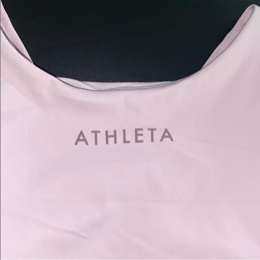 Athleta Conscious Crop SuperSonic D-FD Pale Pink L - Picture 2 of 6
